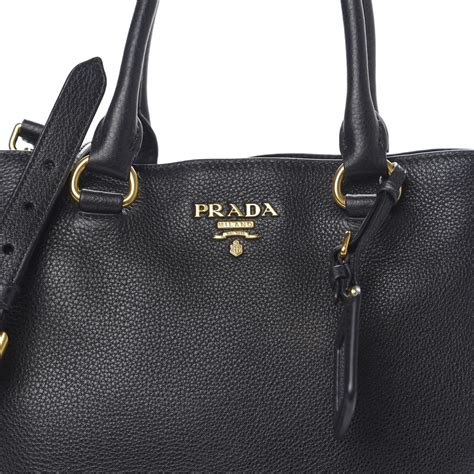 prada vitello daino black|Prada vitello daino tote bag.